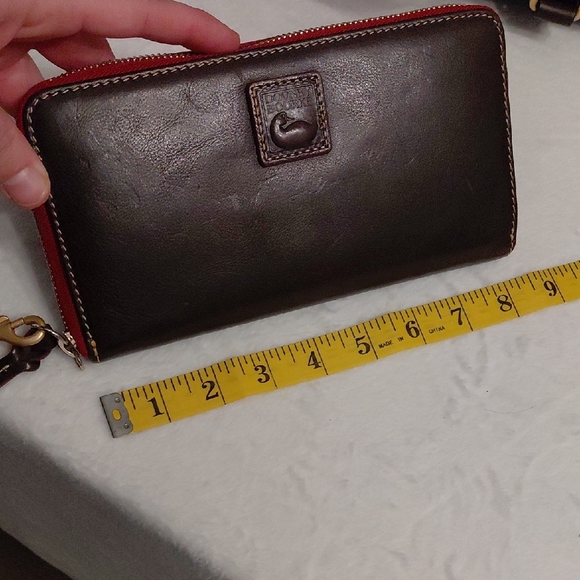 Dooney & Bourke Large Florentine Satchel With Wallet In Brown Tmoro - Picture 10 of 15